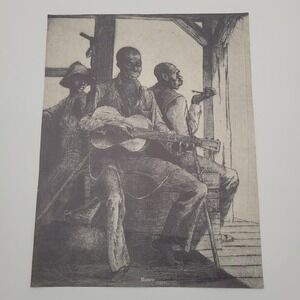 Imitation Charcoal Sketch of Pre-Civil War Black America ~ Title Midday‎